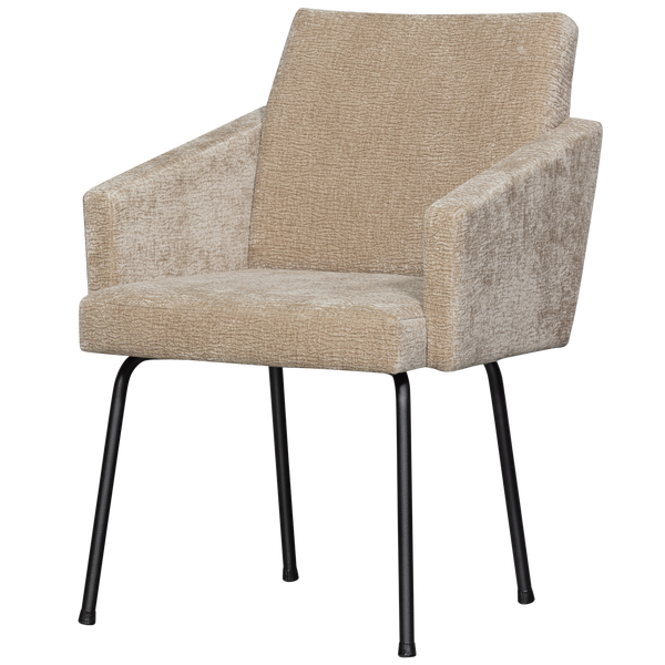 MOUNT DINING CHAIR WITH ARMREST 3D CHENILLE SAND