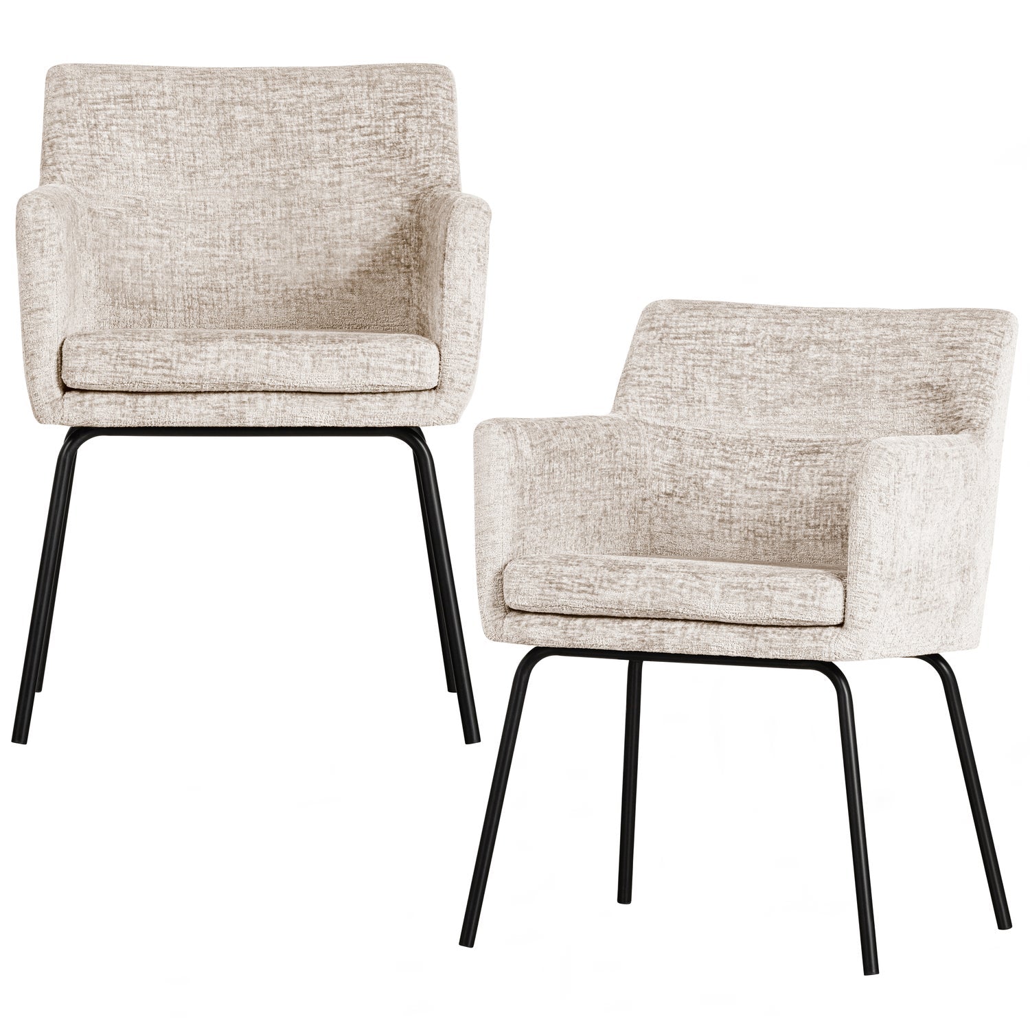KAM DINING CHAIR WITH ARMREST OFF WHITE
