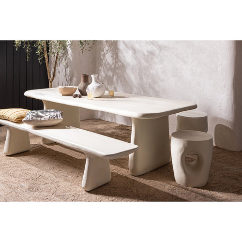 AUR GARDEN SIDE TABLE REINFORCED FIBER NATURAL