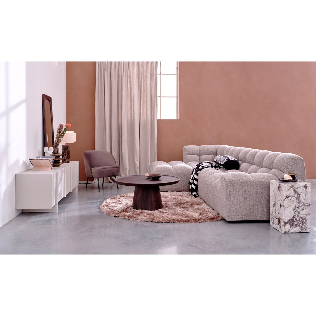 ALLURE CHAISE LONGUE LEFT WOVEN BROWN MELANGE