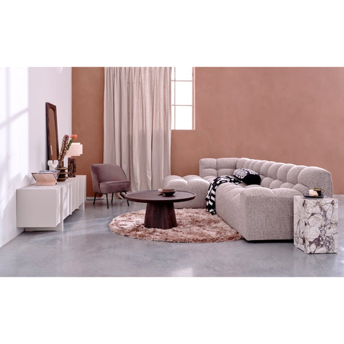 ALLURE CHAISE LONGUE LEFT WOVEN BROWN MELANGE