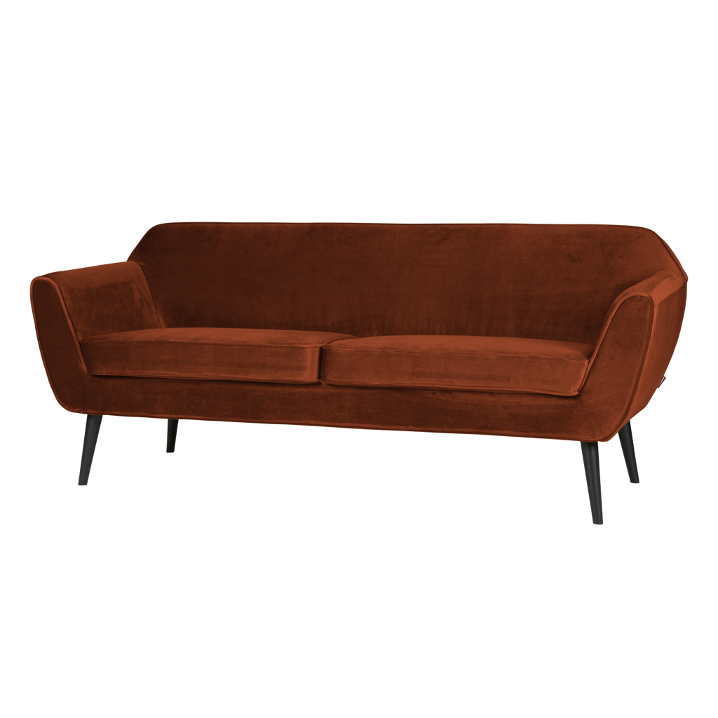 ROCCO SOFA187 CM VELVET RUST BROWN