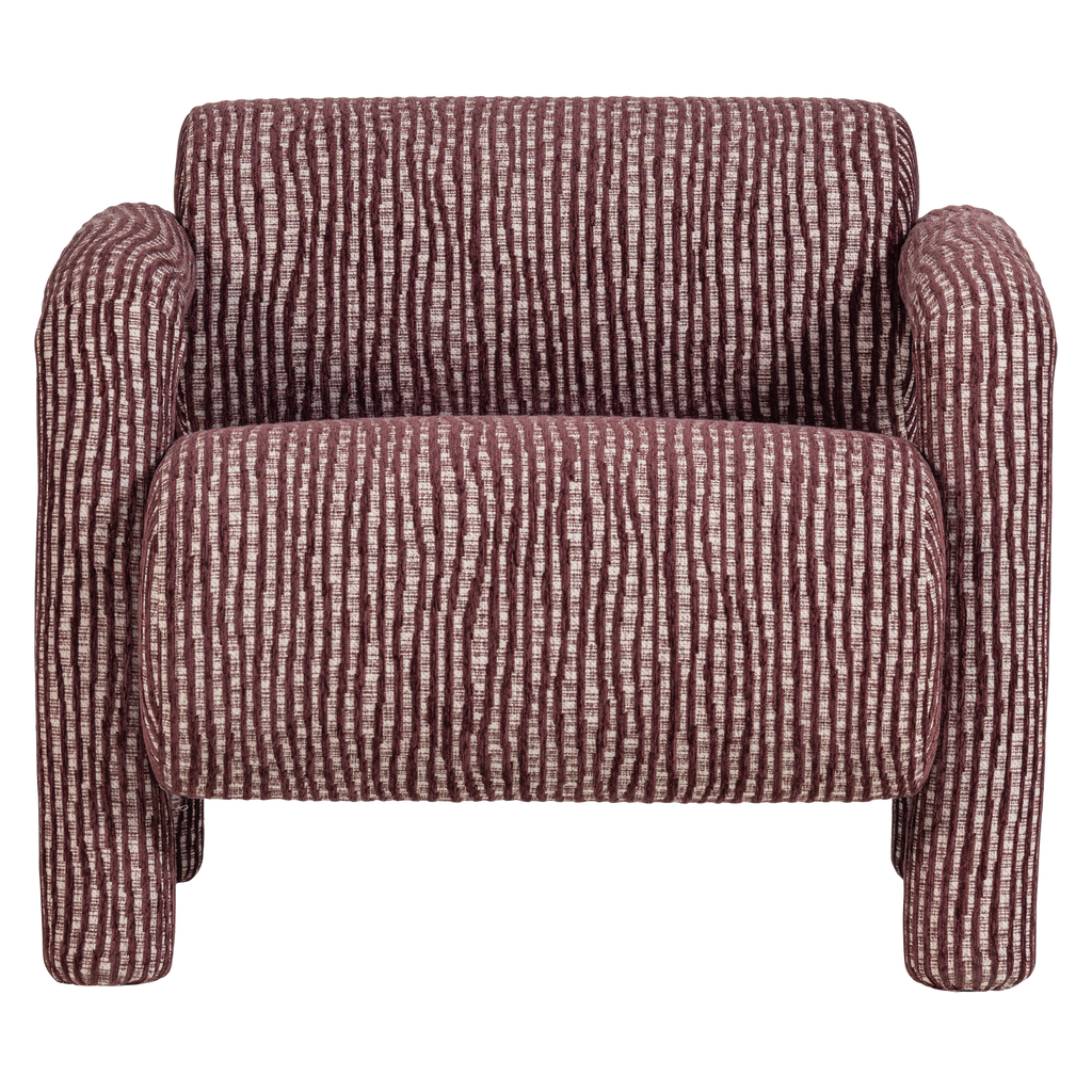 LENNY ARMCHAIR WITH DESSIN BURGUNDY RED