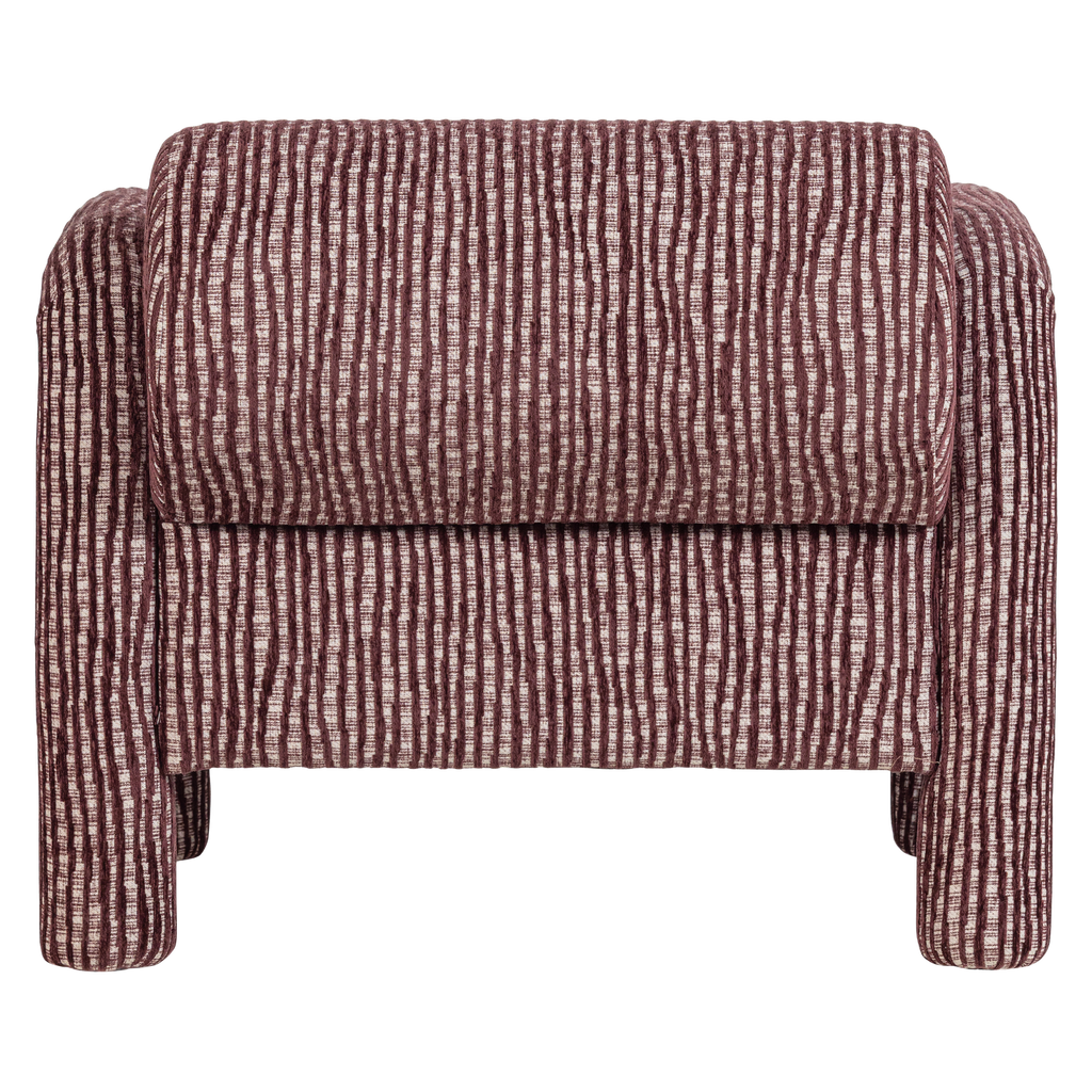 LENNY ARMCHAIR WITH DESSIN BURGUNDY RED