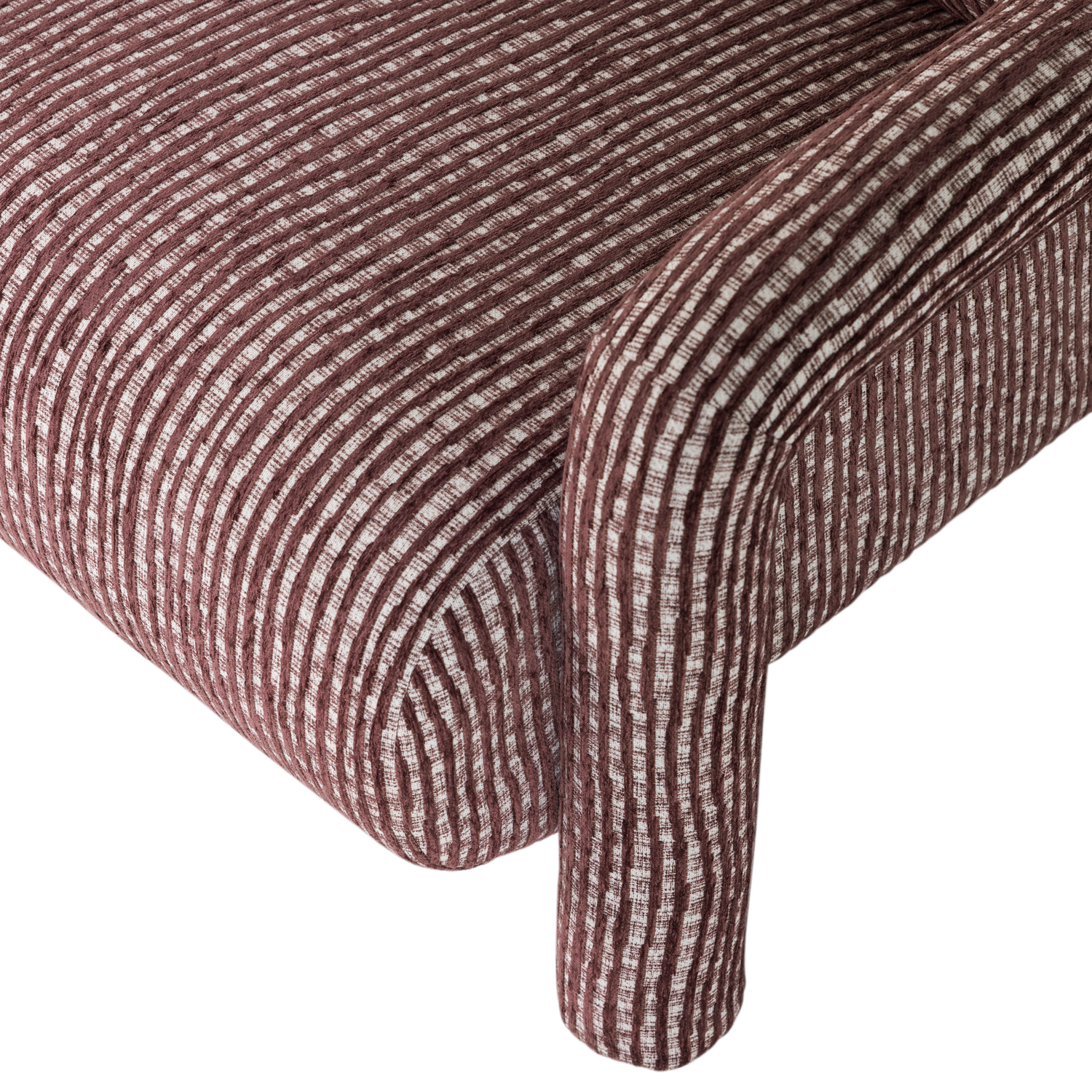LENNY ARMCHAIR WITH DESSIN BURGUNDY RED