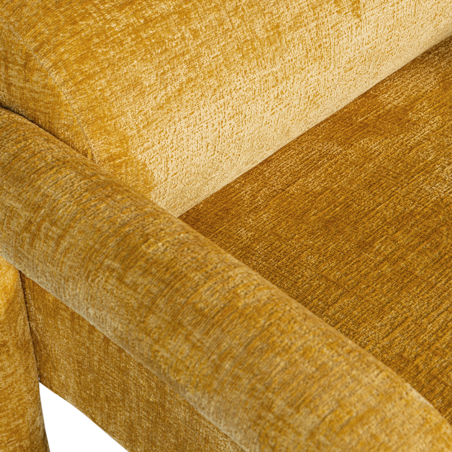 LENNY ARMCHAIR IN ROUGH TEXTURE GOLD/YELLOW