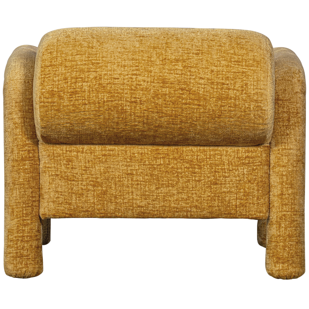 LENNY ARMCHAIR IN ROUGH TEXTURE GOLD/YELLOW