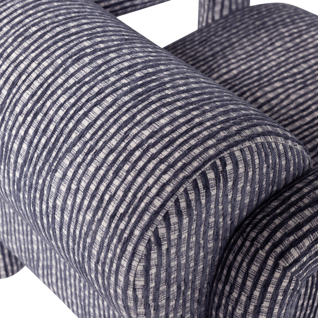 LENNY ARMCHAIR WITH DESSIN GREY/BLUE