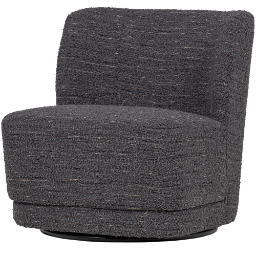 ATTY SWIVEL ARMCHAIR CHUNKY MELANGE GREY [fsc]