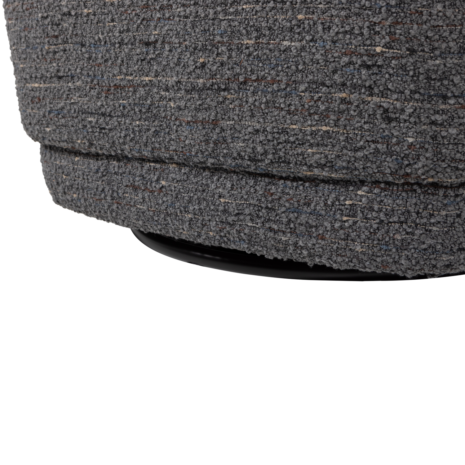 ATTY SWIVEL ARMCHAIR CHUNKY MELANGE GREY [fsc]