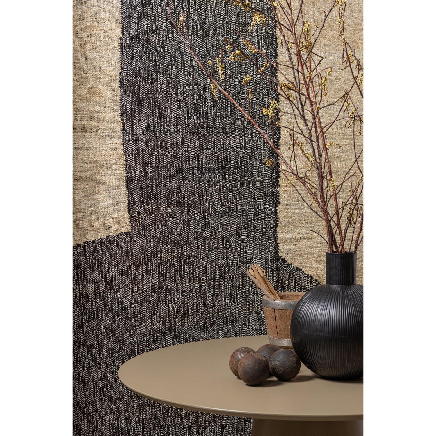 JORRE DINING TABLE O120 CM MDF MILITARY BROWN