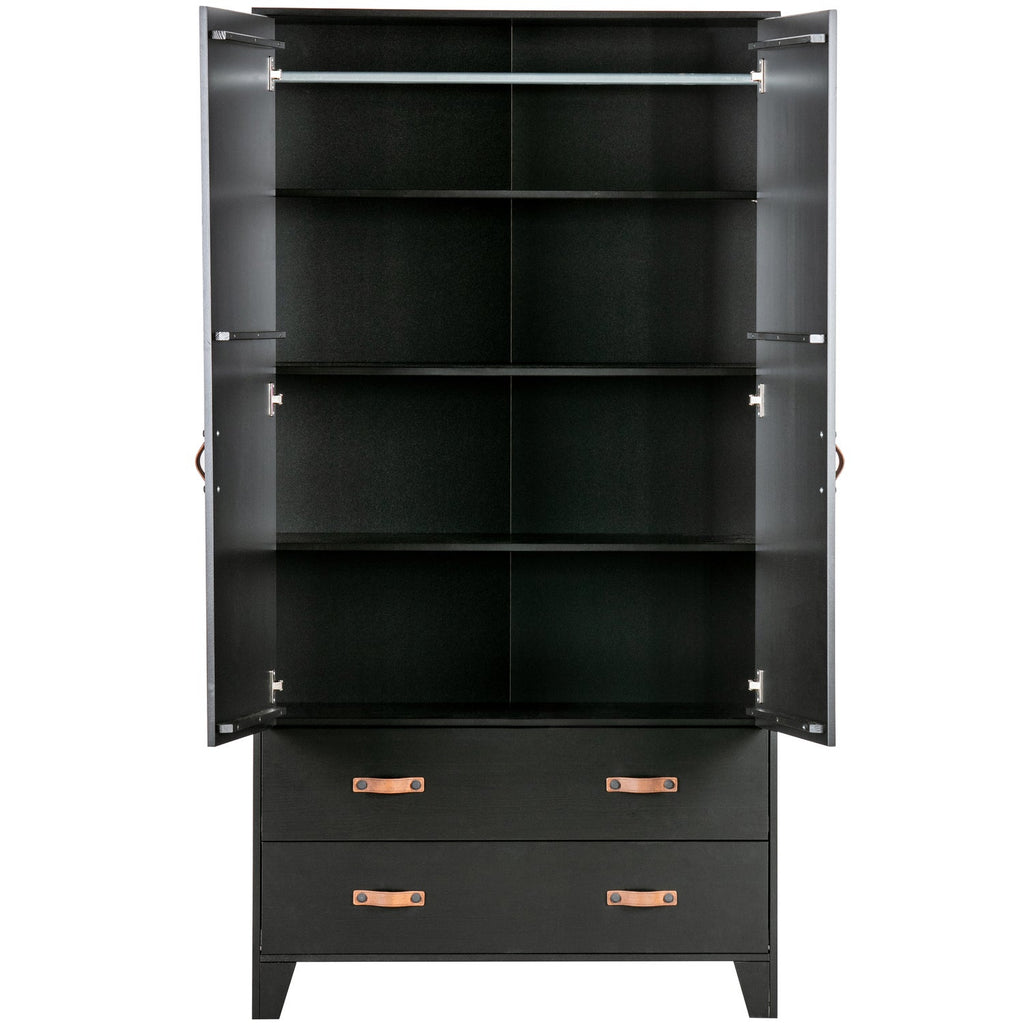 DIAN WARDROBE CABINET PINE BLACK [fsc]