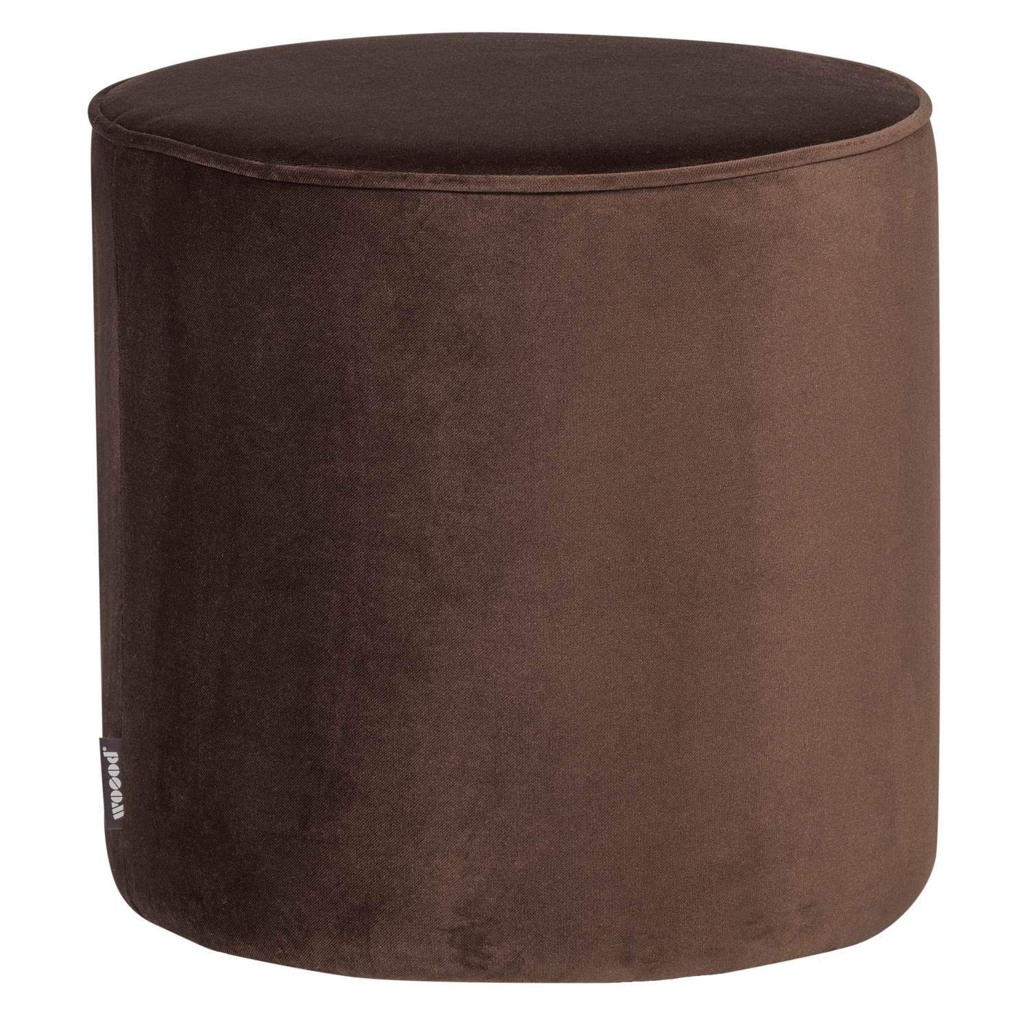 SARA POUF HIGH 46xO46 CM VELVET DARK BROWN [fsc]