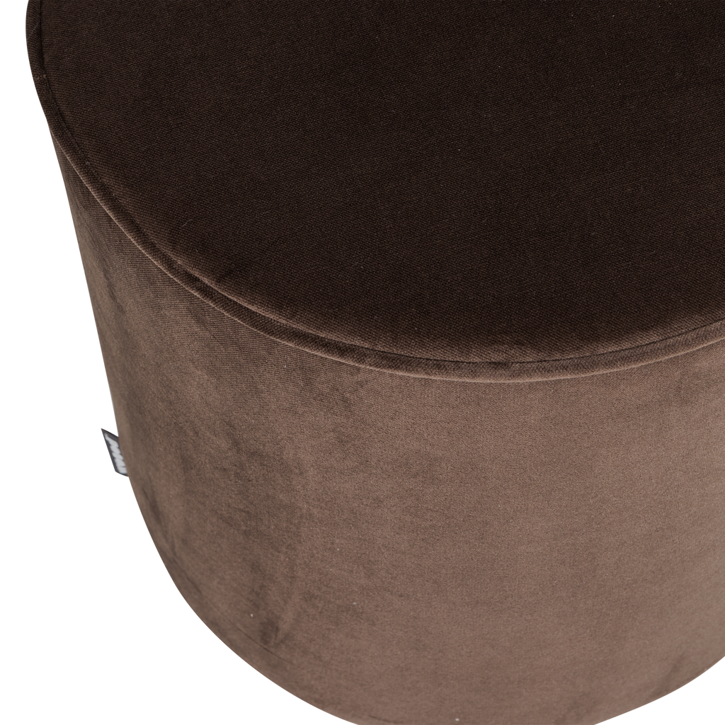 SARA POUF HIGH 46xO46 CM VELVET DARK BROWN [fsc]