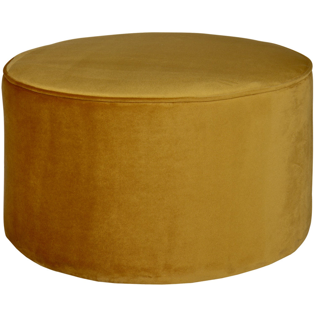 SARA PUF LOW 36xO60 CM VELVET OCHRE