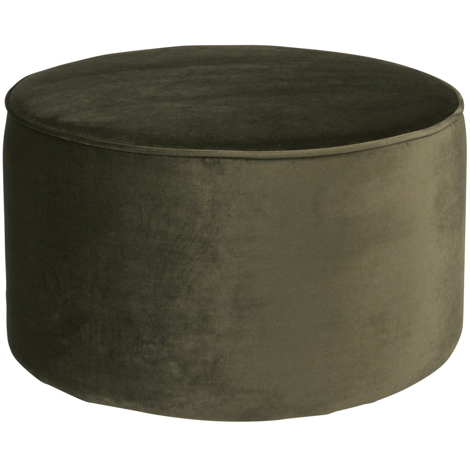 SARA PUF LOW 36xO60 CM VELVET WARM GREEN