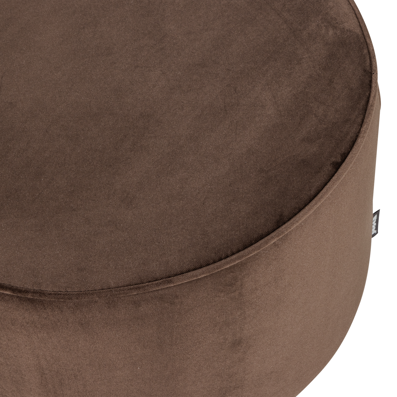 SARA POUF LOW 36xO60 CM VELVET DARK BROWN [fsc]