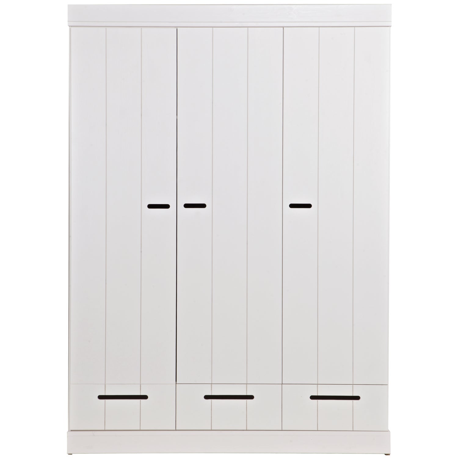 CONNECT 3-DOORS BASIC DRAWER - STRIP DOORS CAB WHITE [fsc]