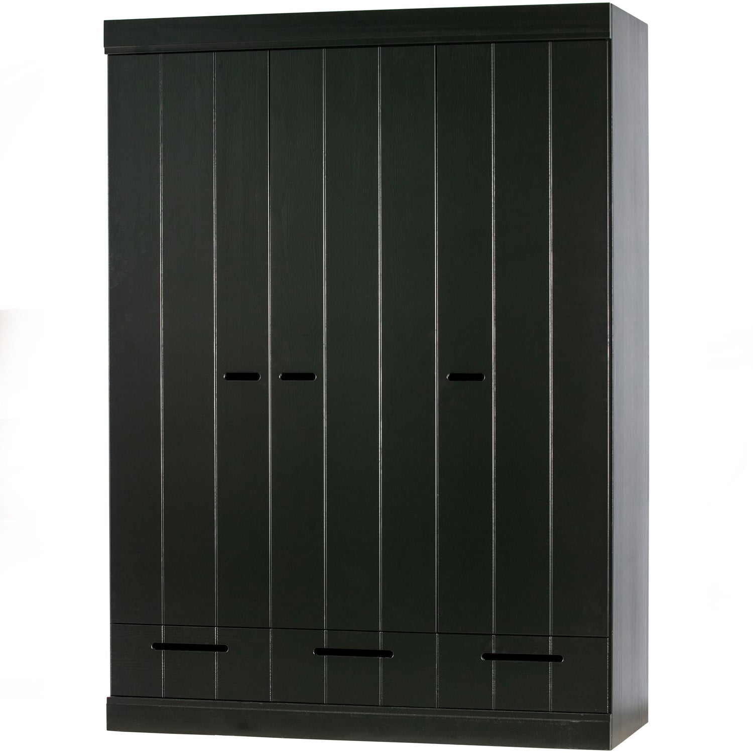 CONNECT 3-DOORS DRAWER - STRIP DOORS BLACK [fsc]