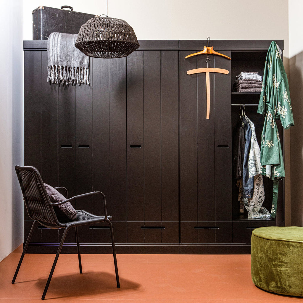 CONNECT 3-DOORS DRAWER - STRIP DOORS BLACK [fsc]