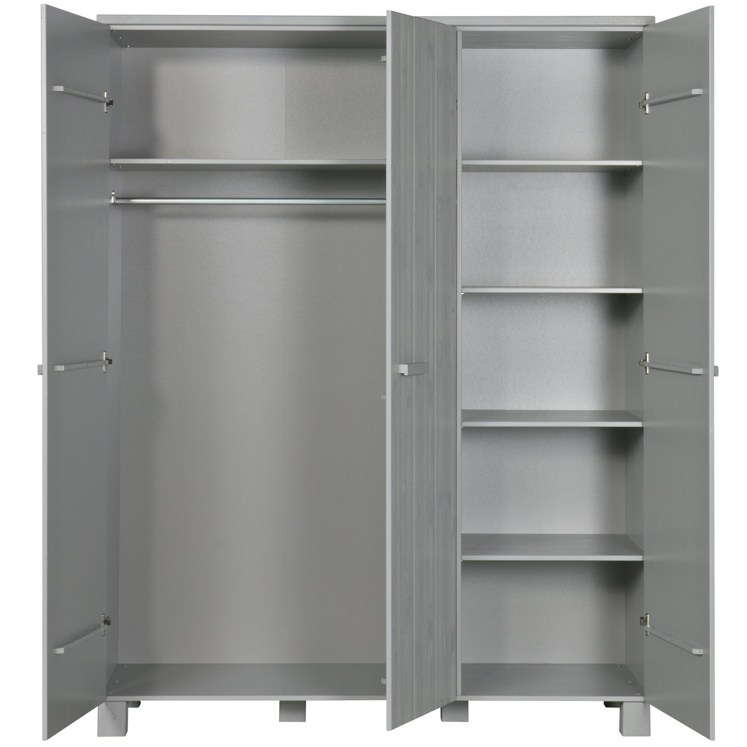 DENNIS 3-DOORS WARDROBE PINE CONCRETE CONCRETE GREY [fsc]