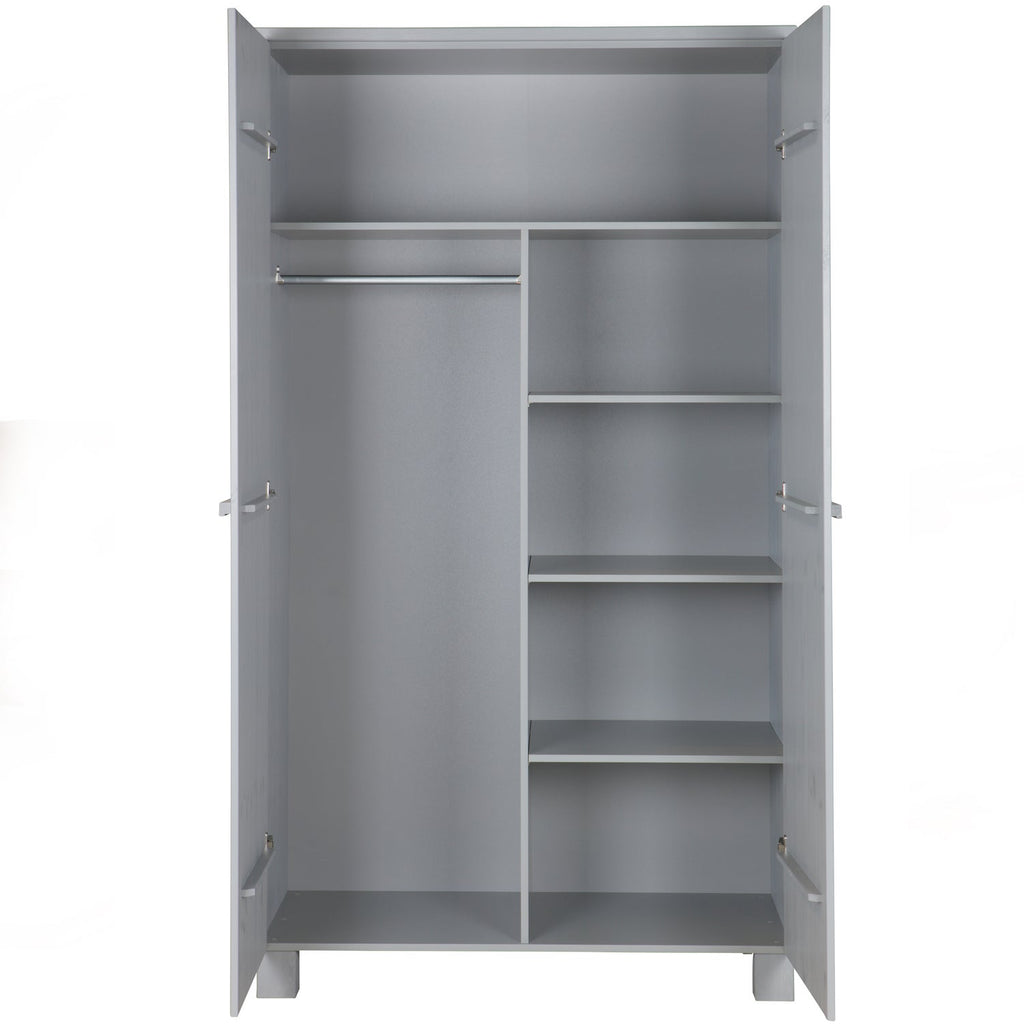DENNIS WARDROBE PINE CONCRETE GREY [fsc]