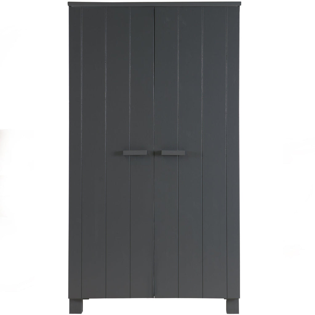 DENNIS WARDROBE PINE STEEL GREY [fsc]