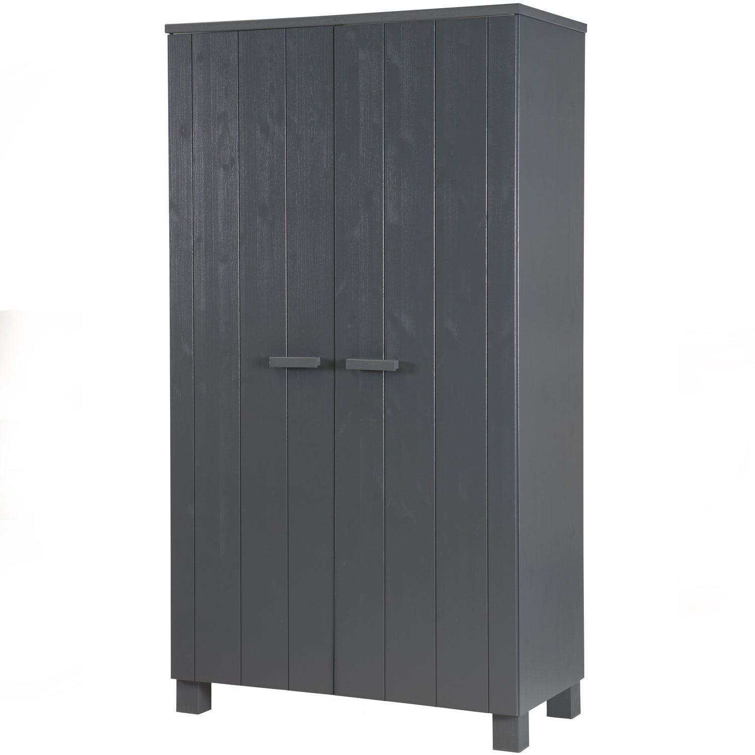 DENNIS WARDROBE PINE STEEL GREY [fsc]