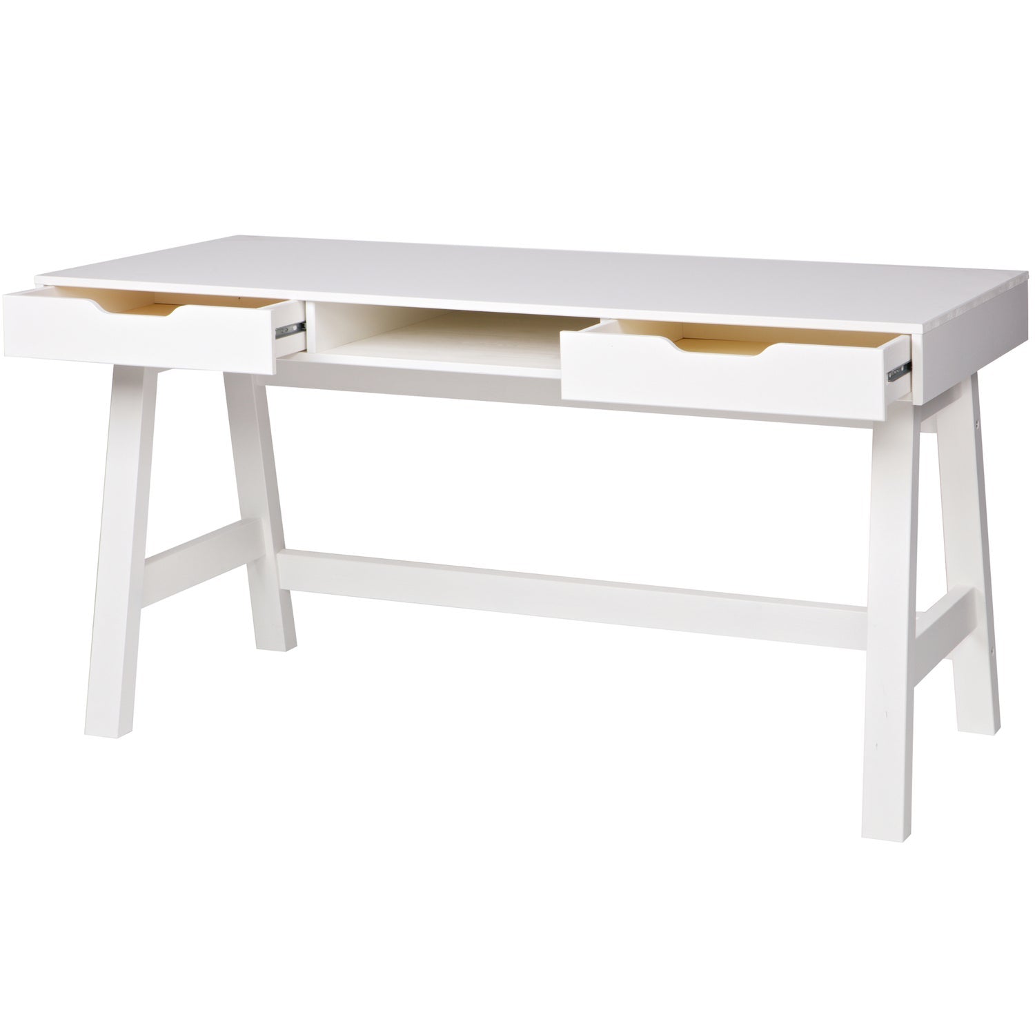 NIKKI DESK PINE WHITE [fsc]