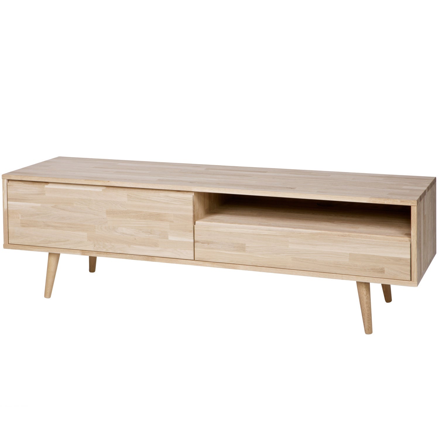 TYGO TV UNIT OAK UNTREATED. RETRO LEGS [fsc]