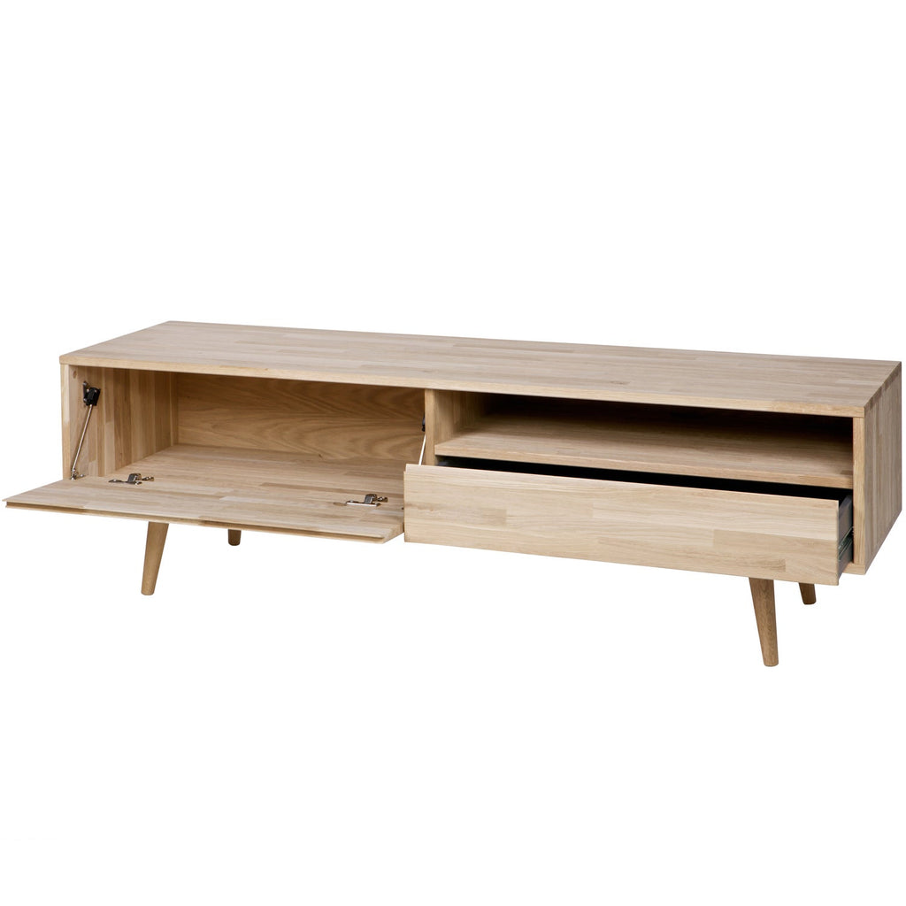 TYGO TV UNIT OAK UNTREATED. RETRO LEGS [fsc]
