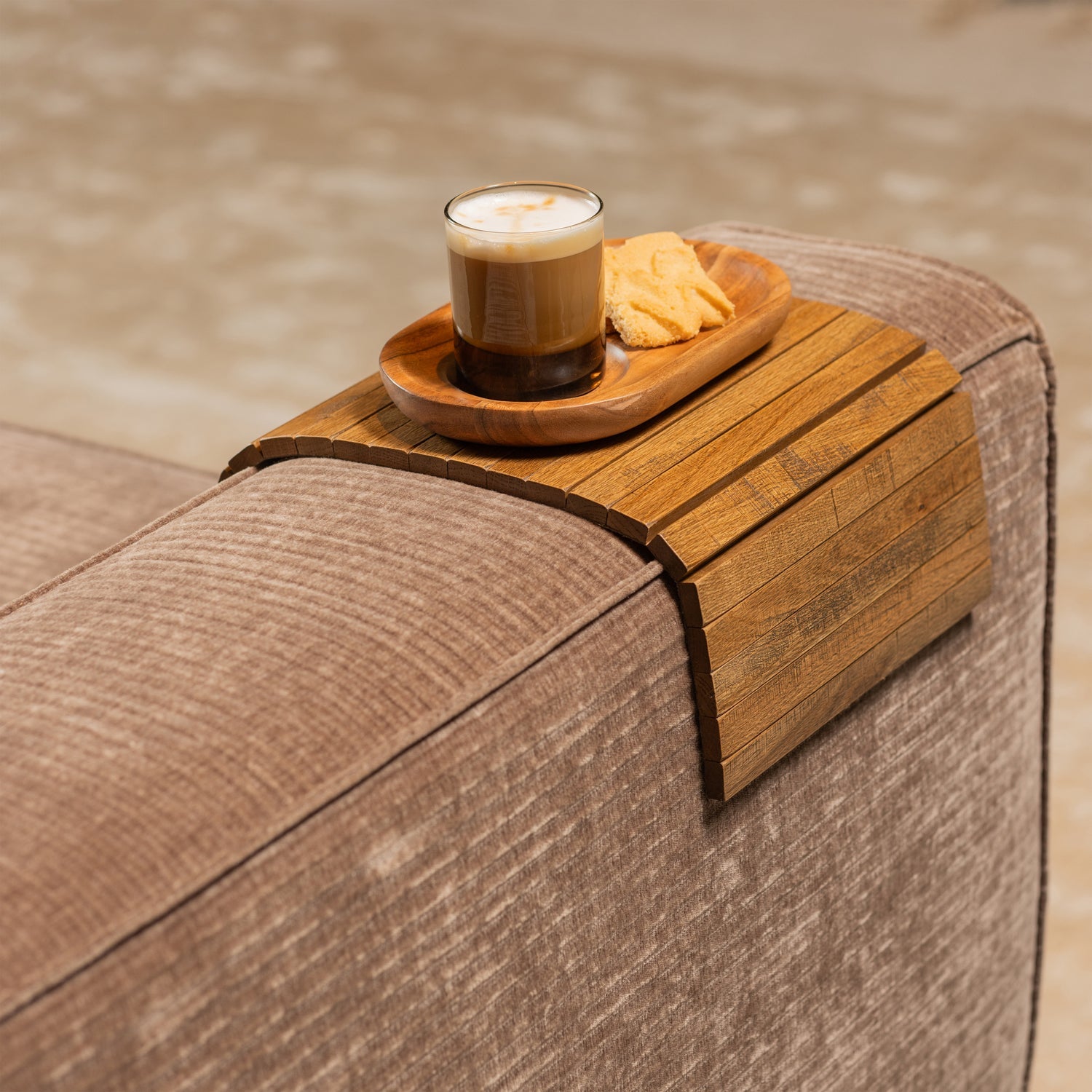 ARMREST FLEXIBLE OAK ANTIQUE FINISH - M