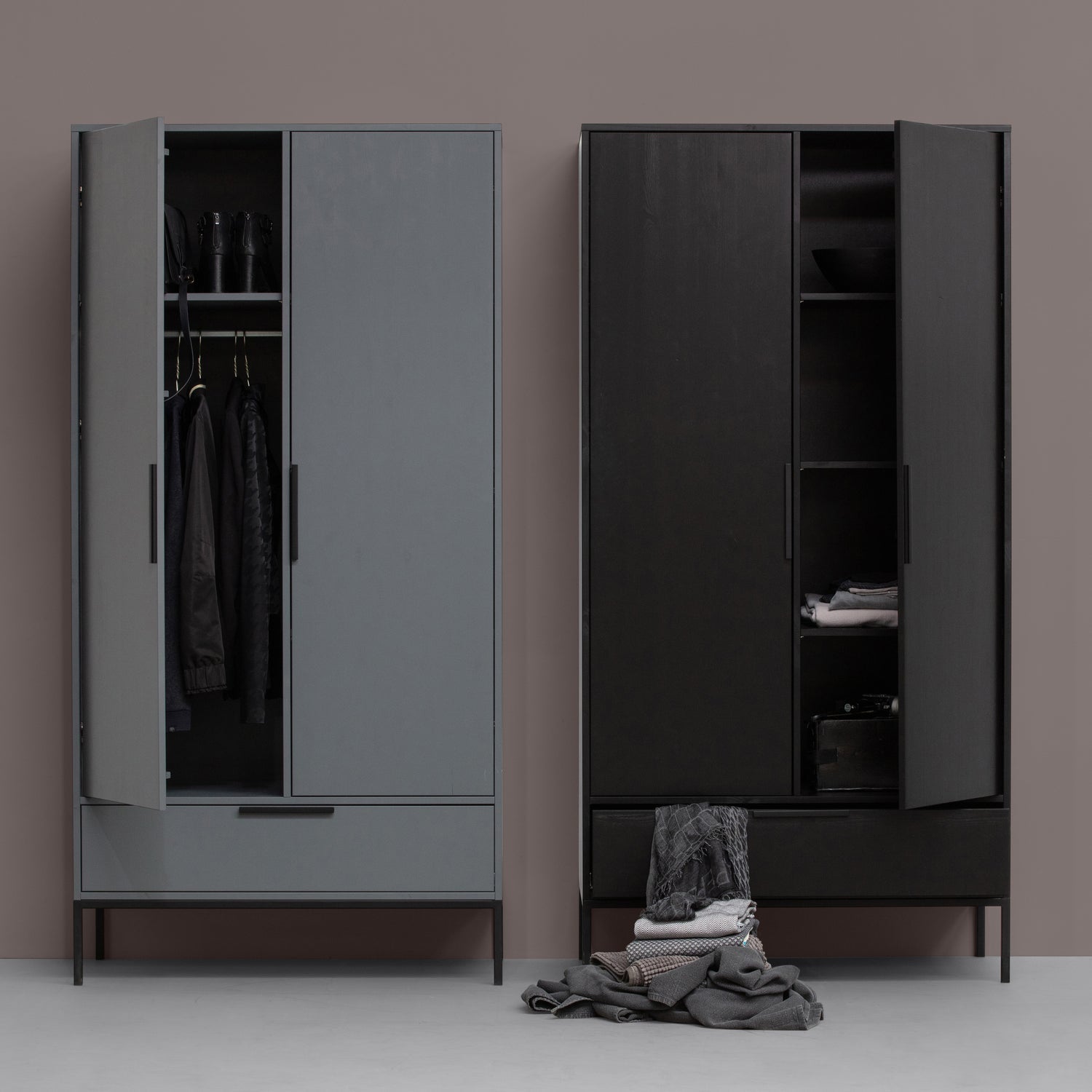 ADAM CABINET PINE BLACK [fsc]