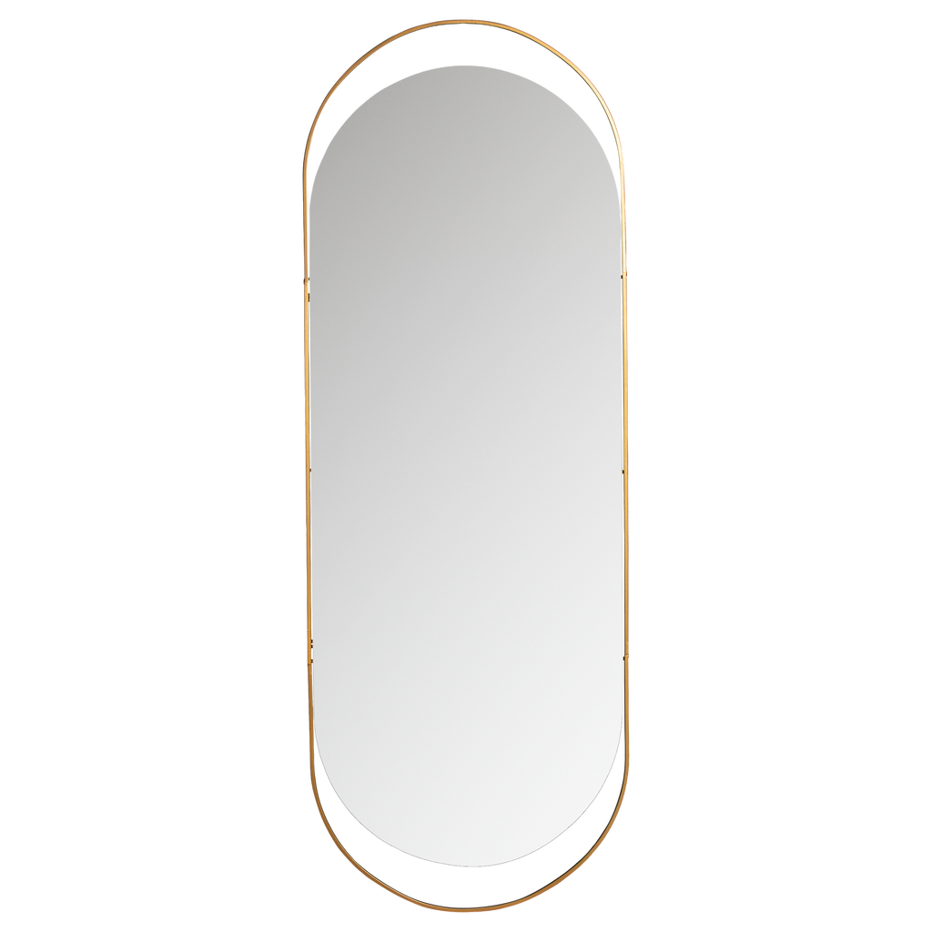 SANOU MIRROR OVAL XL ANTIQUE BRASS