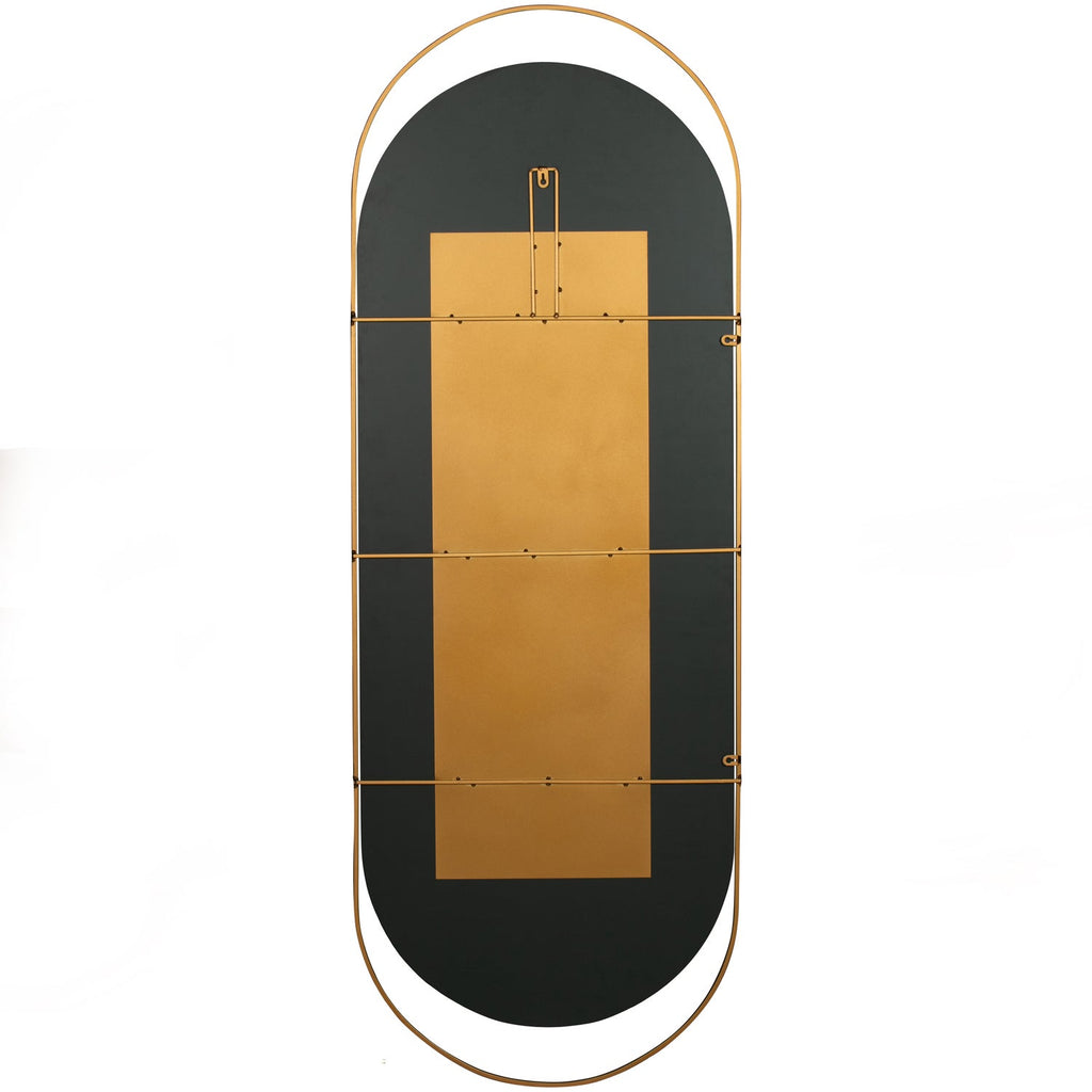 SANOU MIRROR OVAL XL ANTIQUE BRASS
