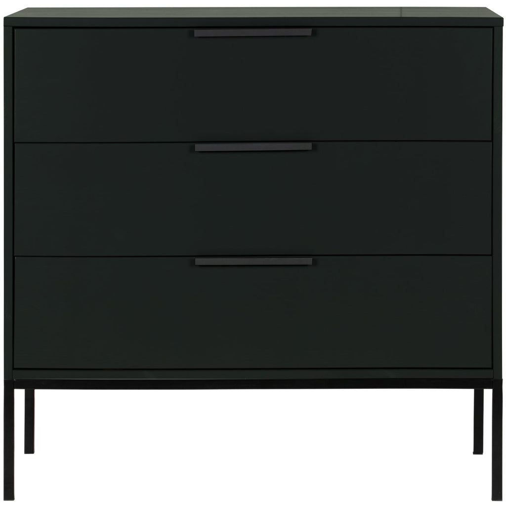 ADAM CABINET WITH DRAWERS PINE BLACK [fsc]