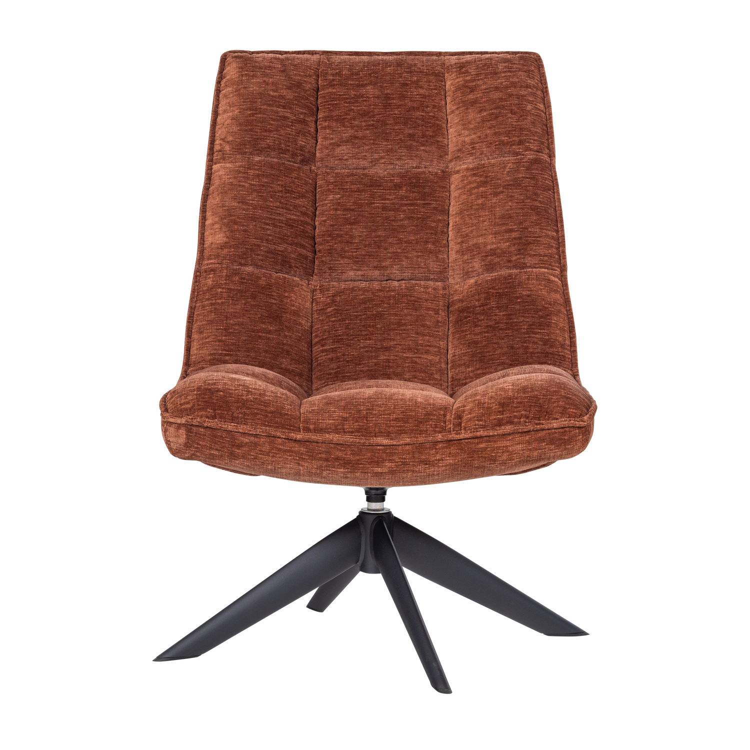 JOUKE SWIVEL ARMCHAIR CHENILLE TEXTURED RUST BROWN