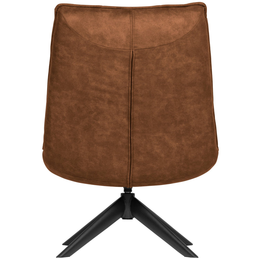 JOUKE SWIVEL ARMCHAIR IMITATION LEATHER COGNAC