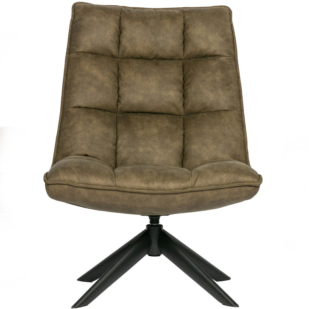 JOUKE SWIVEL ARMCHAIR IMITATION LEATHER GREEN
