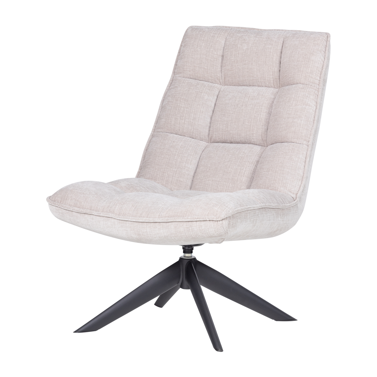 JOUKE SWIVEL ARMCHAIR CHENILLE TEXTURED NATURAL