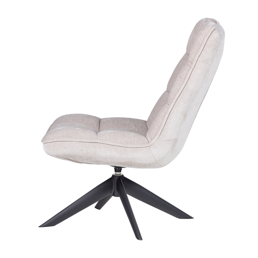 JOUKE SWIVEL ARMCHAIR CHENILLE TEXTURED NATURAL