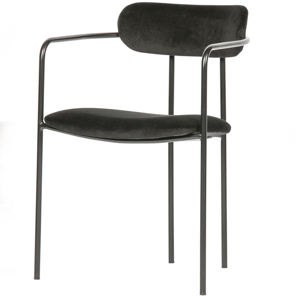 IVY DINING CHAIR VELVET BLACK