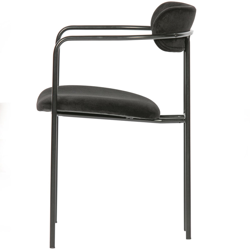 IVY DINING CHAIR VELVET BLACK
