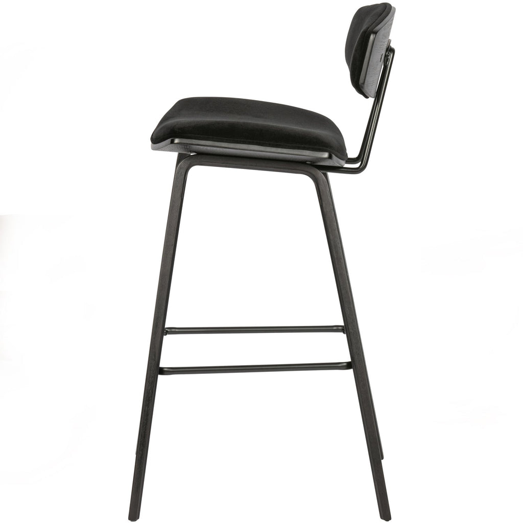 SENN BARSTOOL VELVET BLACK