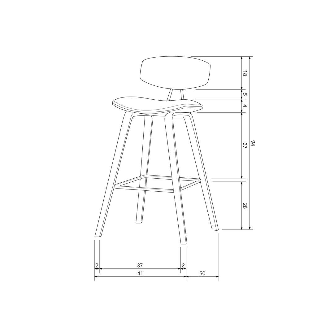 SENN BARSTOOL VELVET BLACK
