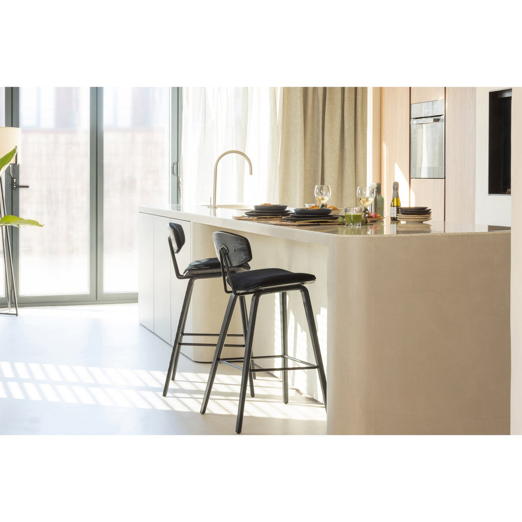 SENN BARSTOOL VELVET BLACK