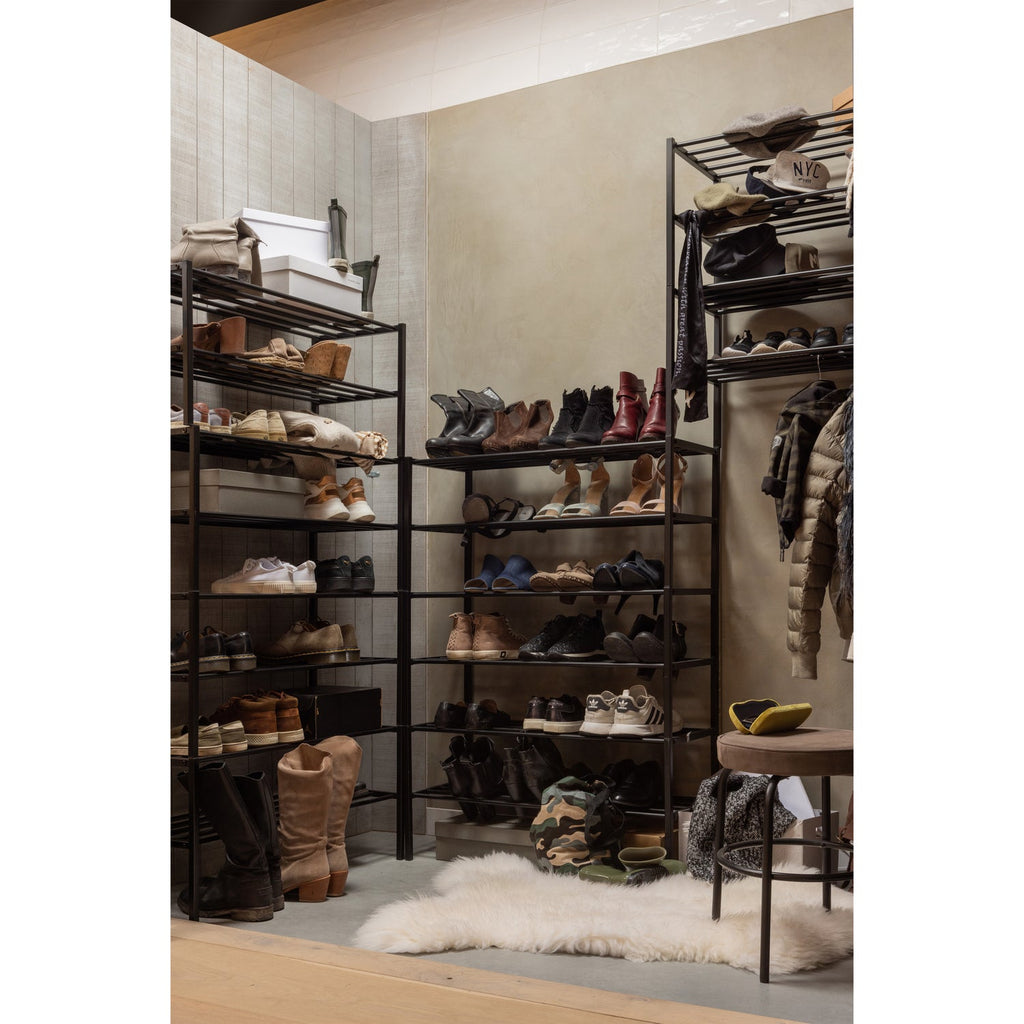 FERRO SHOE RACK STACK OF 4 METAL BLACK
