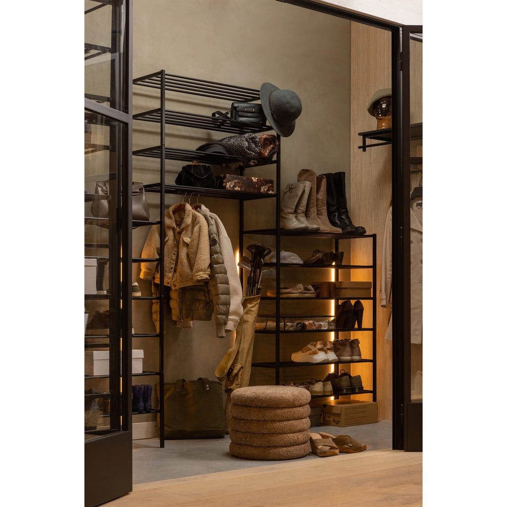 FERRO SHOE RACK STACK OF 3 METAL BLACK