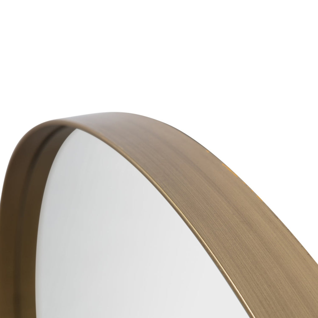 DOUTZEN ROUND MIRROR O80 CM METAL GOLD