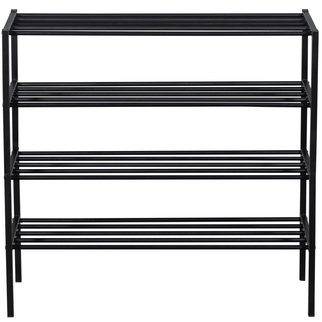 FERRO SHOE RACK STACK OF 2 METAL BLACK